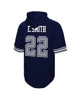 Mitchell & Ness Men's Emmitt Smith Navy Dallas Cowboys Retired Player Mesh Name Number Hoodie T-Shirt