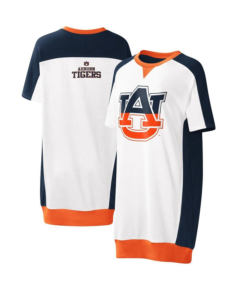 G-iii 4Her by Carl Banks Women's White Auburn Tigers Home Run T-Shirt Dress