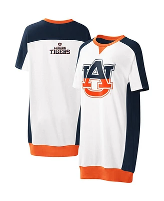 G-iii 4Her by Carl Banks Women's White Auburn Tigers Home Run T-Shirt Dress