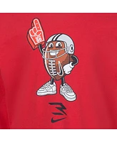 Nike 3BRAND by Russell Wilson Preschool 2-Piece Red/Black Let's Go Ballers Long Sleeve T-Shirt and Sweatpants Set