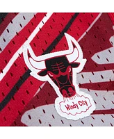 Mitchell & Ness Men's Red Chicago Bulls Game Day Pattern Shorts