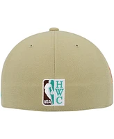 Mitchell & Ness Men's Khaki New Jersey Nets 35th Anniversary Hardwood Classics Malibu Sunrise Fitted Hat