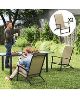 Outsunny Folding Patio Chairs Set of 2, Portable Camping Chairs,