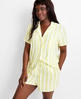 State of Day Women's Fluid Knit Notched-Collar Pajama Set Xs-3X, Exclusively at Macy's