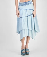 Guess Women's Tanya Layered Denim Maxi Skirt