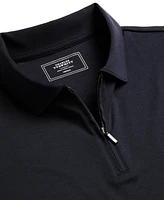 Charles Tyrwhitt Men's Mercerized Cotton Short Sleeve Zipper Polo Shirt
