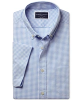 Charles Tyrwhitt Men's Slim Fit Short Sleeve Wrinkle-Resistant Button-Down Shirt