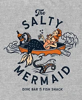 Design By Humans Men's The Salty Mermaid Dive Bar Fish Shack T-Shirt