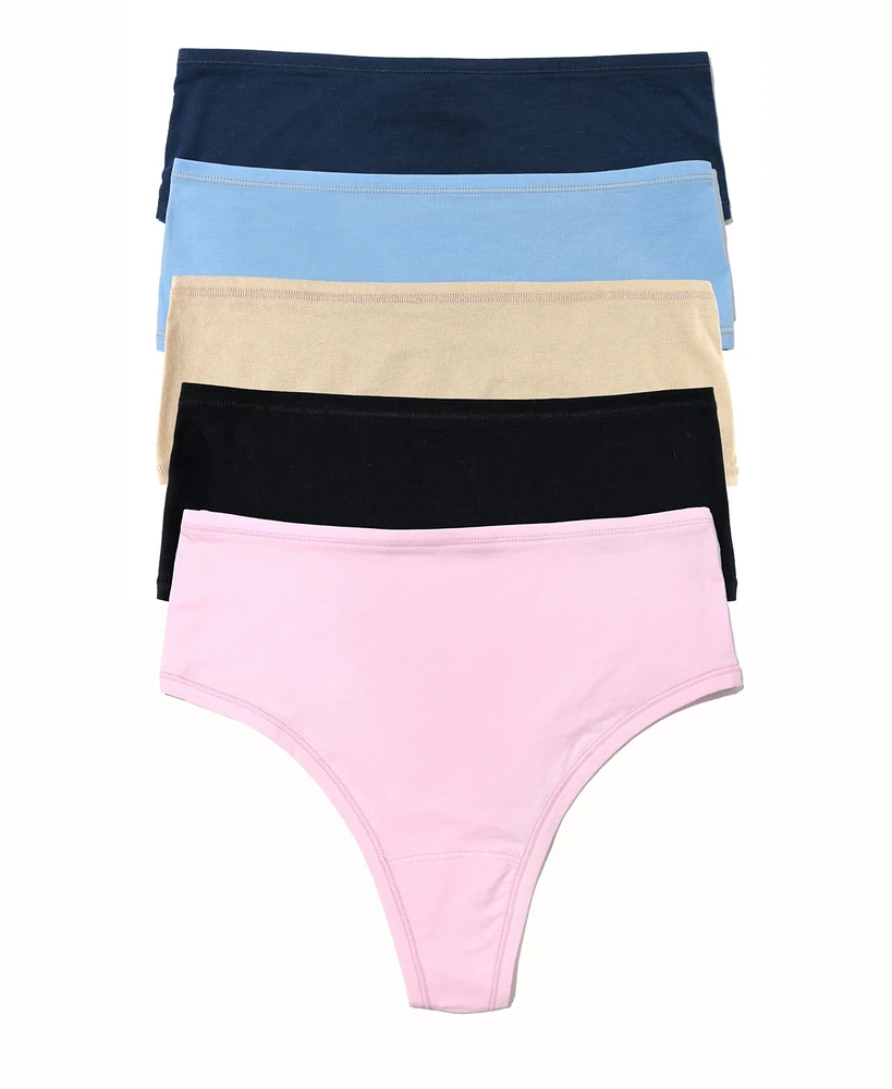 Hanky Panky Women's Play Stretch Hi-Rise Thong Pack