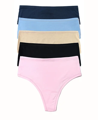 Hanky Panky Women's Play Stretch Hi-Rise Thong Pack