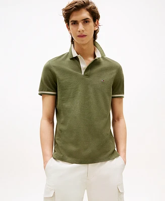 Tommy Hilfiger Men's Regular-Fit Contrast-Collar Polo Shirt