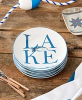 Certified International Wake At The Lake 4-Pc. Dinner Plates, Service For 4