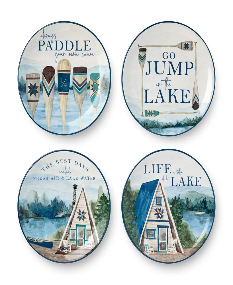 Certified International Wake At The Lake 4-Pc. Salad Plates, Service For 4