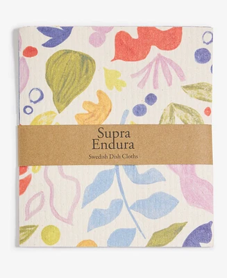 Supra Endura Poppy Garden Swedish Dish Cloth, Pack of 3