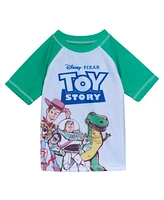Toy Story Boys Disney Pixar Pullover Rash Guard and Swim Trunks Outfit Set