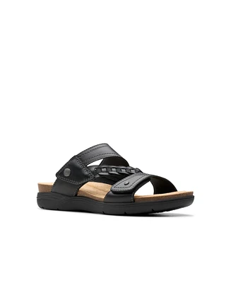 Clarks Women's April Raelyn Slip On Flat Sandals