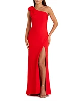 Mac Duggal Women's Bow One Shoulder Evening Gown