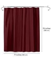 Americanflat 71x74 Solid Burgundy Shower Curtain - Water Resistant - Polyester Fabric