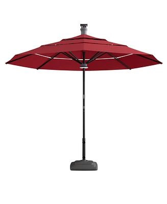 Sunbrella Octagonal Lighted Smart Market Patio Umbrella – Outdoor Shade with Led Lights