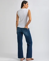 Pietro Brunelli Maternity Wide-Leg & High-Waist Belly Band Dad Jeans