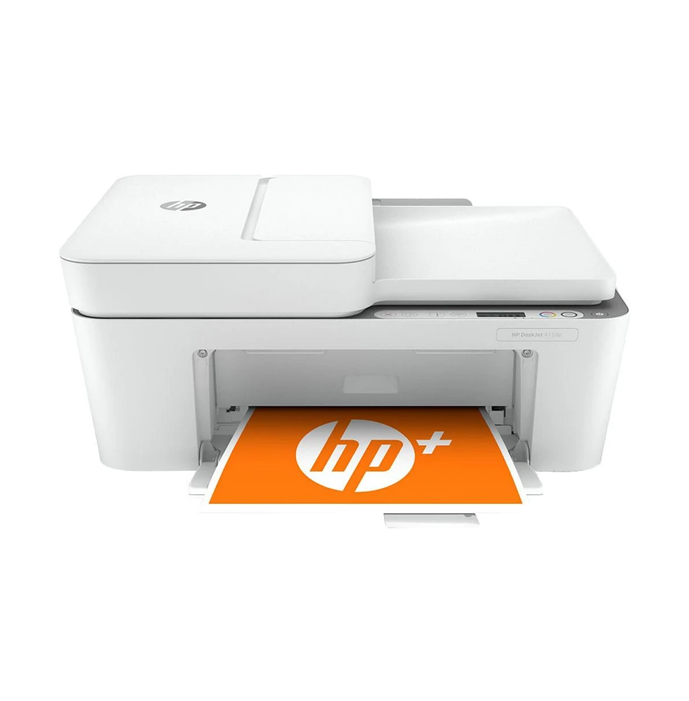 DeskJet 4158e Plus Wireless Color Inkjet Printer Print Scan Copy Mobile Printing 6 Months Instant Ink Home & Office White + Uax 4K Hdmi 2.0 Cable + Cp