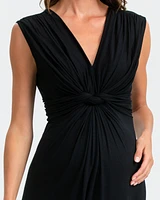 Pietro Brunelli Maternity Sleeveless Knot Detail V-Neck Nursing Papaver Dress