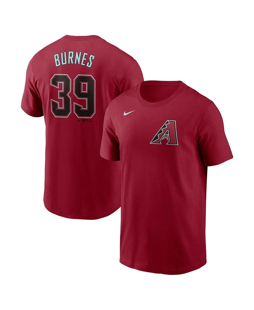Nike Men's Corbin Burnes Red Arizona Diamondbacks Fuse Name Number T-Shirt