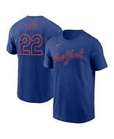 Nike Men's Juan Soto Royal New York Mets Fuse Name Number T-Shirt