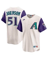 Nike Men's Randy Johnson Cream Arizona Diamondbacks Throwback Cooperstown Collection Limited Jersey