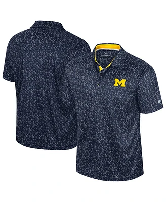 Colosseum Men's Navy Michigan Wolverines Sublimated Golf Polo Shirt