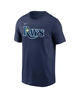Nike Men's Yandy Diaz Navy Tampa Bay Rays Fuse Name Number T-Shirt