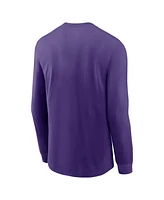 Nike Men's Purple Lsu Tigers Essential Baseball Arch Long Sleeve T-Shirt