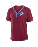 Fanatics Women's Burgundy Philadelphia Phillies Cooperstown Collection League Diva V-Neck T-Shirt