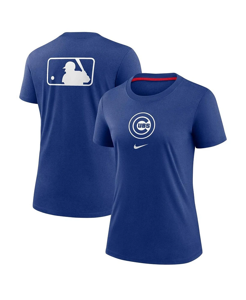 Nike Women's Royal Chicago Cubs Authentic Collection Early Work Tri-Blend T-Shirt