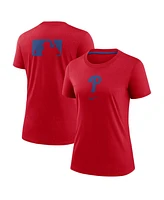 Nike Women's Red Philadelphia Phillies Authentic Collection Early Work Tri-Blend T-Shirt