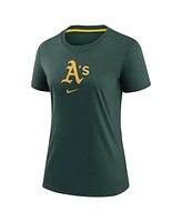 Nike Women's Green Athletics Authentic Collection Early Work Tri-Blend T-Shirt