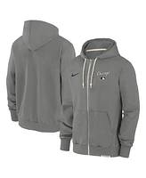 Nike Men's Charcoal Chicago White Sox Authentic Collection Travel Performance Full-Zip Hoodie
