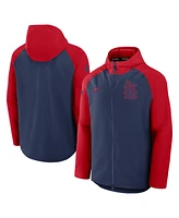 Nike Men's Navy/Red St. Louis Cardinals Authentic Collection Raglan Performance Full-Zip Jacket