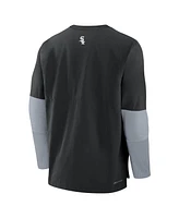 Nike Men's Black/Gray Chicago White Sox Authentic Collection Player Lightweight Performance Long Sleeve Top