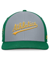 Nike Men's Gray/Green Athletics Pro Performance Snapback Hat