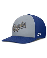 Nike Men's Gray/Royal Kansas City Royals Pro Performance Snapback Hat