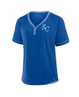 Fanatics Women's Royal Kansas City Royals League Diva Star Raglan V-Neck T-Shirt