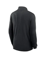 Nike Men's Black Iowa Hawkeyes Baseball Logo Victory Performance Half-Zip Pullover Hoodie