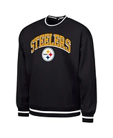 G-iii Sports by Carl Banks Men's Black Pittsburgh Steelers Adaptive Blocker Fleece Pullover Sweatshirt