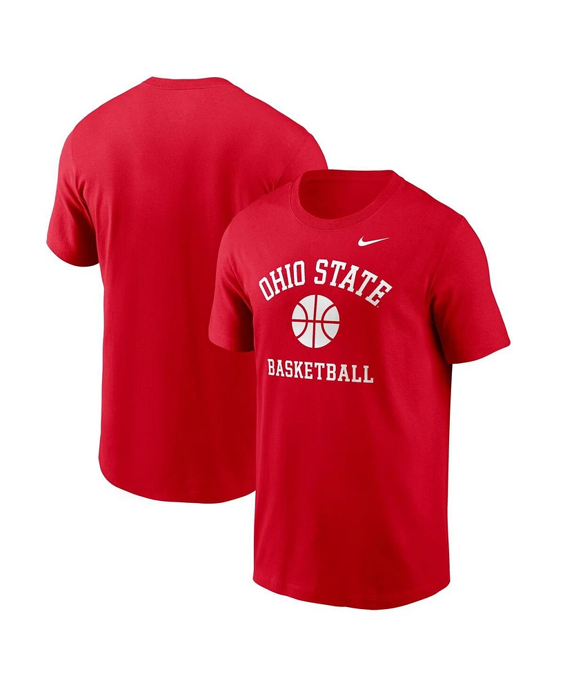 Nike Men's Scarlet Ohio State Buckeyes Basketball Icon T-Shirt