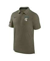 Nike Men's Olive Michigan State Spartans 2024 Military Appreciation Tour Performance Polo Shirt