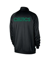 Nike Men's Black Boston Celtics Courtside Pique Club Full-Zip Track Jacket