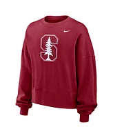 Nike Women's Cardinal Stanford Oversized Essential Pullover Sweatshirt