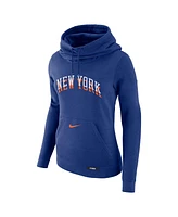 Nike Women's Blue New York Knicks 2024/25 City Edition Essential Club Pullover Hoodie