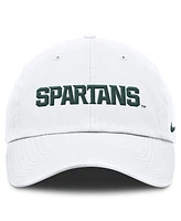 Nike Men's White Michigan State Spartans Core Club Mascot Wordmark Adjustable Hat
